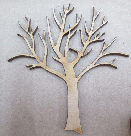 Wood blank laser cutout  - Tree
