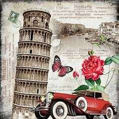 The Velvet Attic - Handmade Mosaic Tile - 2.3cm x 2.3cm - Vintage Car 1