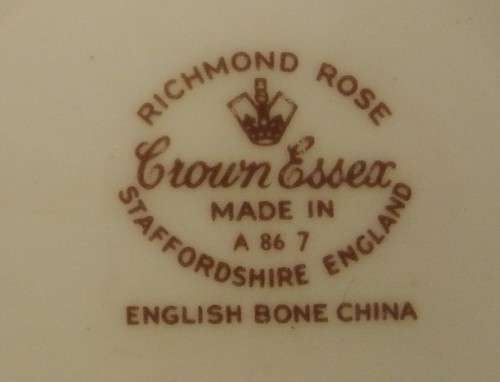 Crown Essex "Richmond Rose" Tea Duo