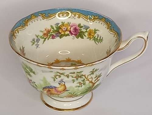 Royal Albert `Chelsea Bird` (Turquoise) Trio *RARE*