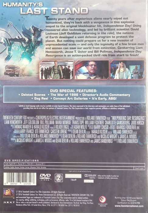 Independence Day: Resurgence (DVD)