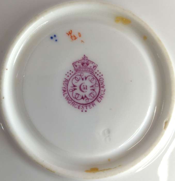 Antique Royal Worcester Coffee Duo
