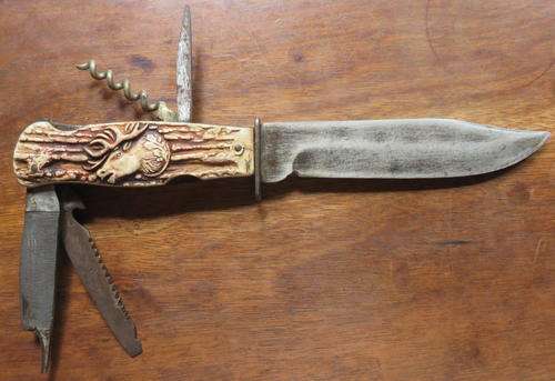GERMAN MADE HUNTING KNIFE-STAMPED DECORA SOLINGEN,MADE IN GERMANY DBGM-TOTAL LENGTH 230MM-NO SHEATH