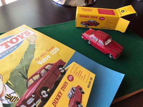 DINKY TOYS -DIE CAST MODEL-VOLVO 122S- SCALE 1:43-CONDITION MINT NEW-BOXED & SOLD WITH 13 PAGE BOOKL
