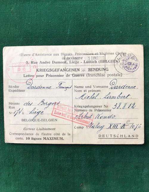 WW2 GERMAN POW POST