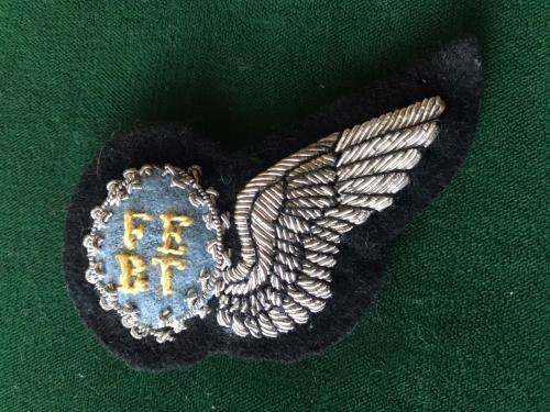 SAAF FLIGHT ENGINEER SILVER WIRE EMBROIDERED WING