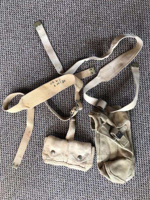 WW2 BRITISH WEBBING POUCHES-SOLD TOGETHER