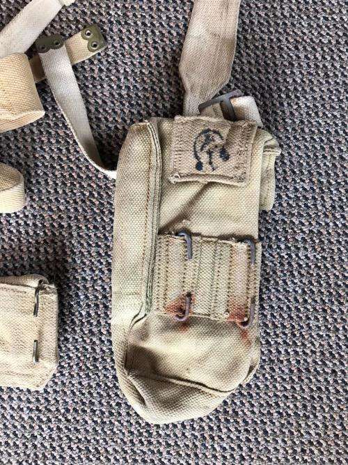 WW2 BRITISH WEBBING POUCHES-SOLD TOGETHER