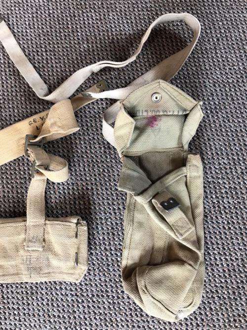 WW2 BRITISH WEBBING POUCHES-SOLD TOGETHER