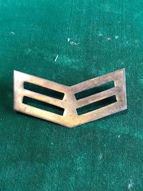 TRENCH MADE SHEET METAL,CORPORALS RANK- 2 LUGS- WW2