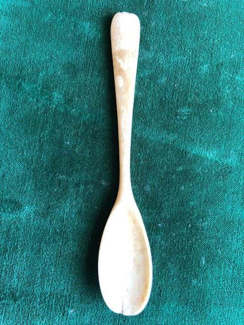 POW BOER WAR, BONE CARVED SPOON-MEASURES 125MM