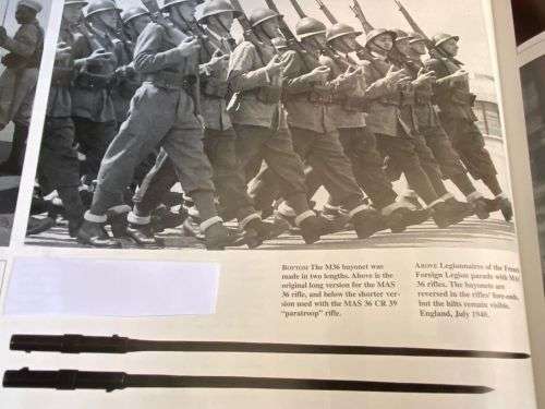 FRENCH M36 BAYONET FOR THE MAS 36 RIFLE-OVERALL LENGTH 434MM-PLEASE LOOK AT PICS FOR MORE INFO