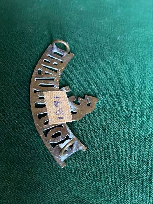 BOER WAR COMMANDER IN CHIEF BODY GUARD TITLE-BRASS SHEET METAL
