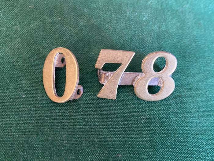 SA POLICE,NATIVE COSTABLE'S NUMERAL RANK NUMBER-WORN ON THE SHOULDER(EVERY CONSTABLE HAD A DIFFERENT