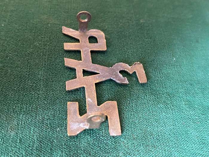 3 RD ZUID AFRIKAANS RUITERS TITLE-SHEET METAL - 2 LUGS -WORN 1915-18
