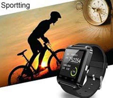 U80 Bluetooth Smartwatch - iPhone, Android, Pedometer, Sleep Monitor, Drink Reminder etc - Black