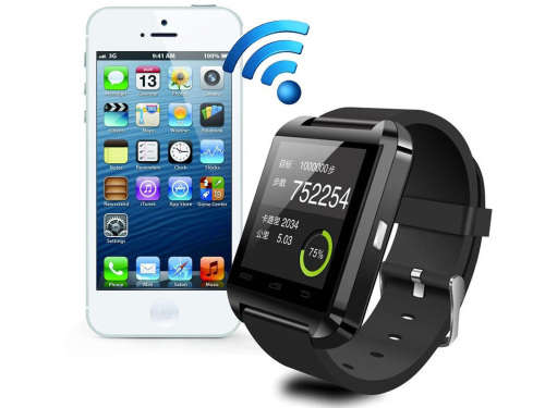 U80 Bluetooth Smartwatch - iPhone, Android, Pedometer, Sleep Monitor, Drink Reminder etc - Black