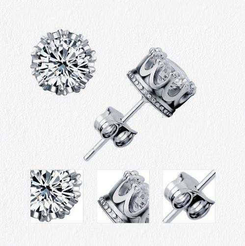 Exquisite 925 Sterling Silver Cubic Zirconia Heart Shaped Jewelry Set in Complimentary Gift Box