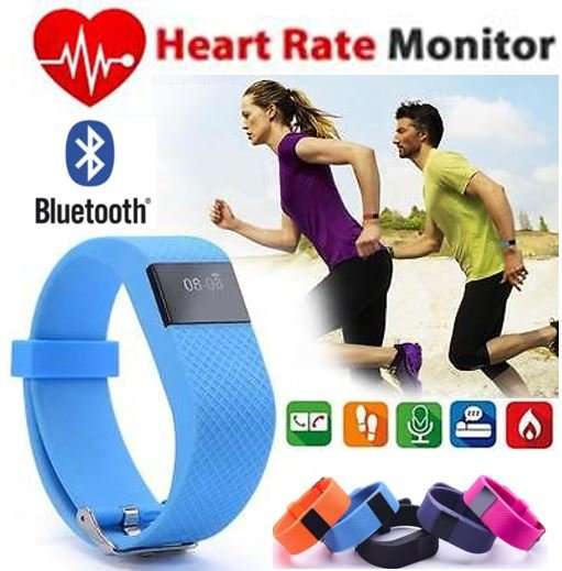 Bluetooth Smartwatch Bracelet - HEART RATE Monitor, Fitness Tracker, Calorie Counter etc.