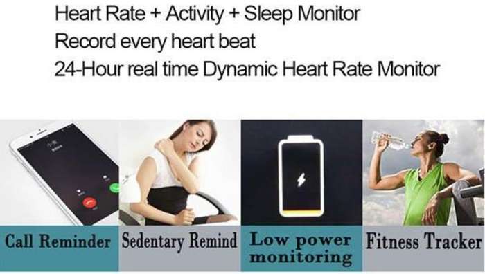 Bluetooth Smartwatch Bracelet - HEART RATE Monitor, Fitness Tracker, Calorie Counter etc.