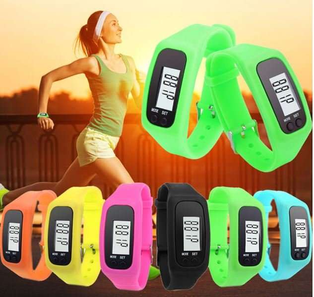 LCD Sport & Fitness PEDOMETER Wrist Watch, Step Counter, Calories, Distance, Available in 5 Colours