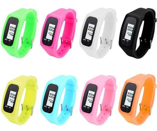 LCD Sport & Fitness PEDOMETER Wrist Watch, Step Counter, Calories, Distance, Available in 8 Colours
