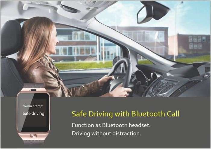 Smart Watch Phone - Support SIM CARD, Bluetooth, Camera, Sleep Monitor, SD Card, MP3, Pedometer etc.