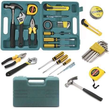 16 Piece High Quality Carbon Steel Combination Tool Set - Compact in a Case