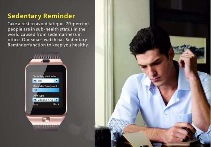 Smart Watch Phone, SIM CARD, Bluetooth, Camera, Sleep Monitor, SD Card, MP3, Pedometer etc.