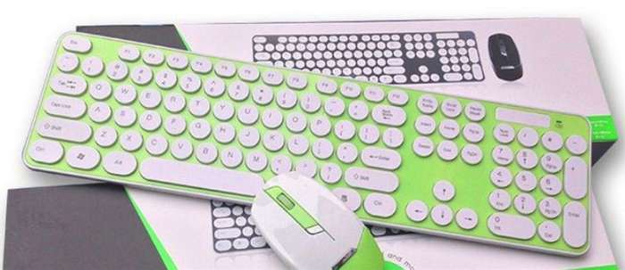 Super Slim 2.4 Ghz Wireless Keyboard, Mouse, Silicone Protective Skin & USB Receiver Combo