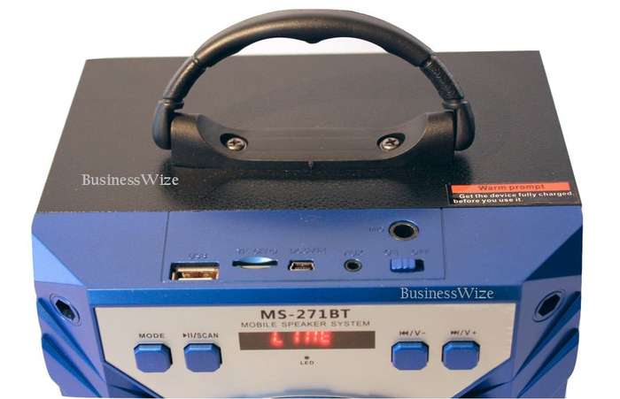 Bluetooth Multimedia FM Radio With X-Bass Speaker - USB/TF/AUX/MIC/LED Display