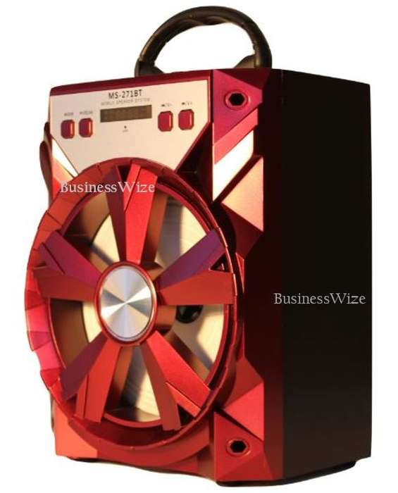 Bluetooth Multimedia FM Radio With X-Bass Speaker - USB/TF/AUX/MIC/LED Display