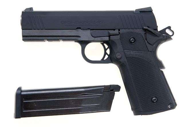 OPS Tactical 45 cal Spring Airsoft Pistol BB Gun With Laser and Flashlight