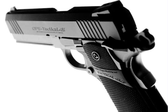 OPS Tactical 45 cal Spring Airsoft Pistol BB Gun With Laser and Flashlight