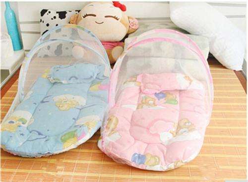 Baby Foldable Mattress & Pillow Net Bed - Protect Your Little One From Insects and Harmful Diseases