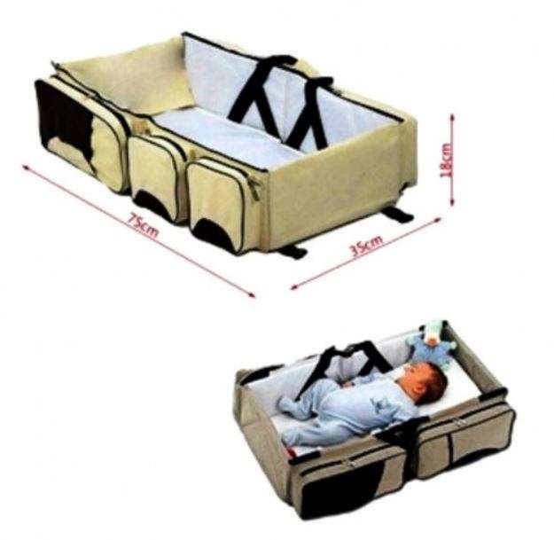 2 in 1 Baby Travel Bed and Bag - Soft, Comfortable, Easy, Simple from Bag to Bed & Changing Station