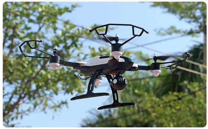 RC Foldable Camera Drone, FPV, 6-Axis, 2.4G, 4CH, Wi-Fi, USB, LED Lights, Real Aerial