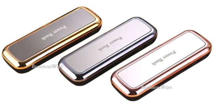 27 000 mAh Mirror Power Bank with 2 USB Ports for Charging of Electronic Devices, LED Flashlight