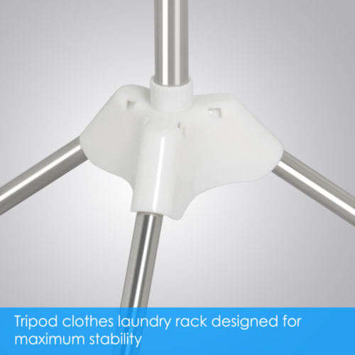 Portable 3-tier Collapsible Laundry Dryer - 360 Degree Swivel with Tripod Stand