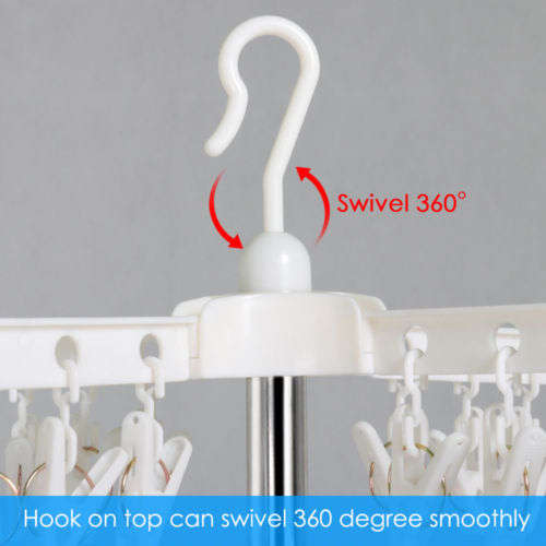 Portable 3-tier Collapsible Laundry Dryer - 360 Degree Swivel with Tripod Stand