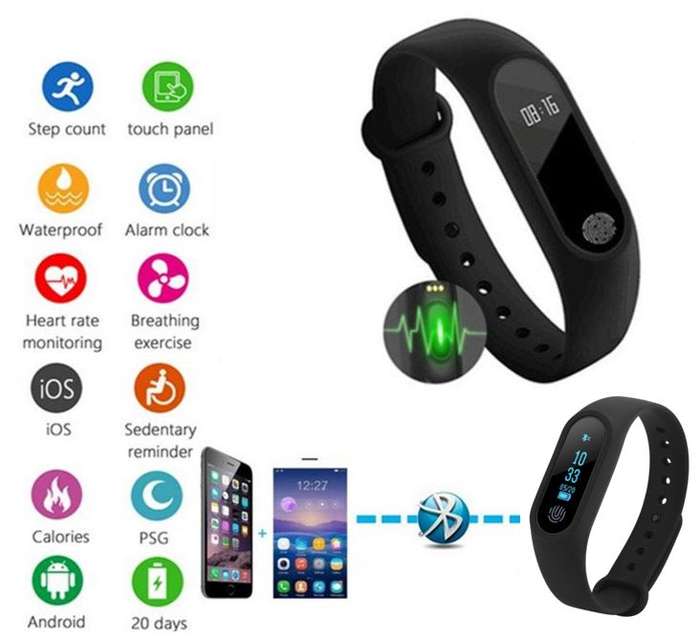 Bluetooth Health Smart Watch - Heart Rate Monitor, Pedometer, Track Mood & more...