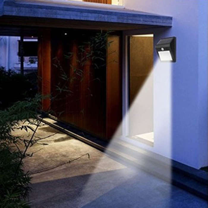 25 LED Solar Power Wall Light, PIR Motion Sensor, Waterproof, Night Sensor & Eco-friendly