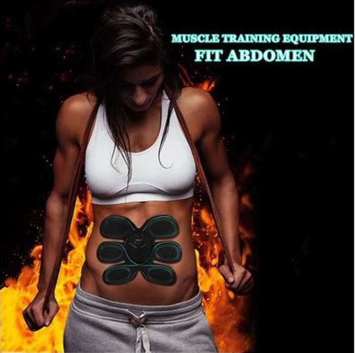 Home Gym - Wireless Electronic EMS 6 Pack Abs Muscle Simulator Kit with 5 modes
