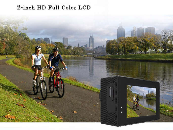 HD Action Sport DVR & Camera - Waterproof, LCD Screen, Side Helmet Mount, Waterproof Casing..