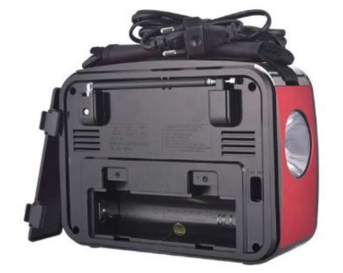 SD/USB/TF MP3 Player - AM/FM Radio, Build in X-Bass Speaker, Flash Light & Rechargeable Battery