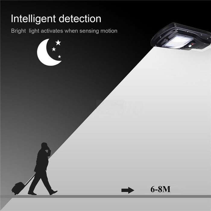 30W LED SOLAR Street or Wall Light, PIR, Motion Sensor, Waterproof with 3 modes