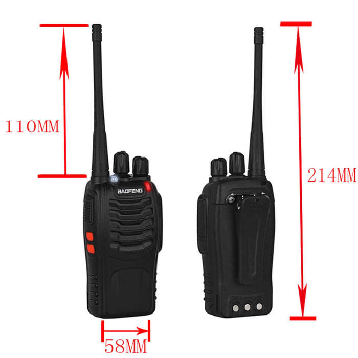 2 X Handheld Walkie Talkie Hand Radio Set with 16 Channels, 3 - 5 km talking range etc