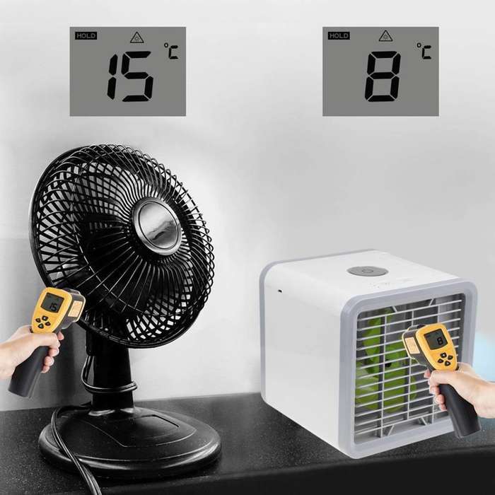 4-in-1 Portable Air Conditioner, Humidifier, Purifier & Table Lamp with 7 Calming Colours