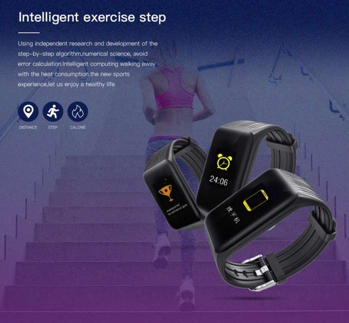 Bluetooth Fitness Tracker Smart Watch ¿ Monitor Heart Rate, Blood Pressure, Blood Oxygen, Pedometer