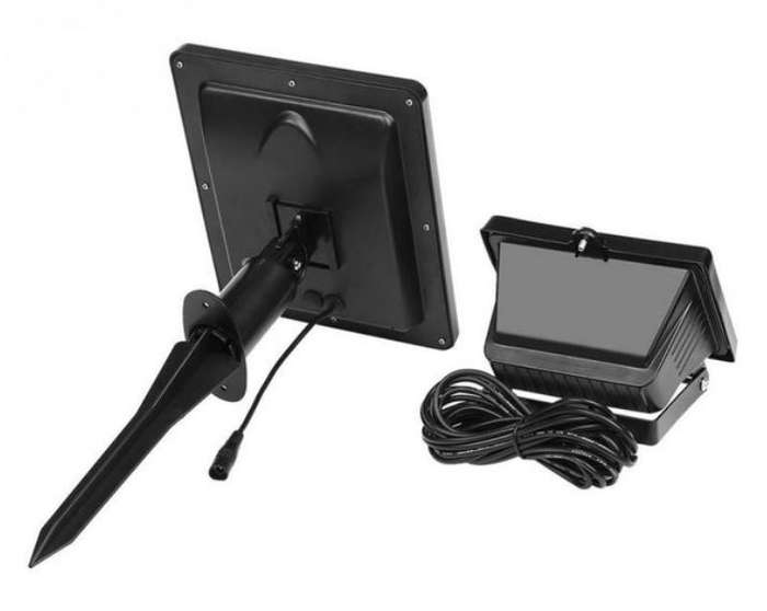 LED Solar Flood Light with 5 meter cable, Solar Panel, Bracket & Ground Stand, Day Night Sensor